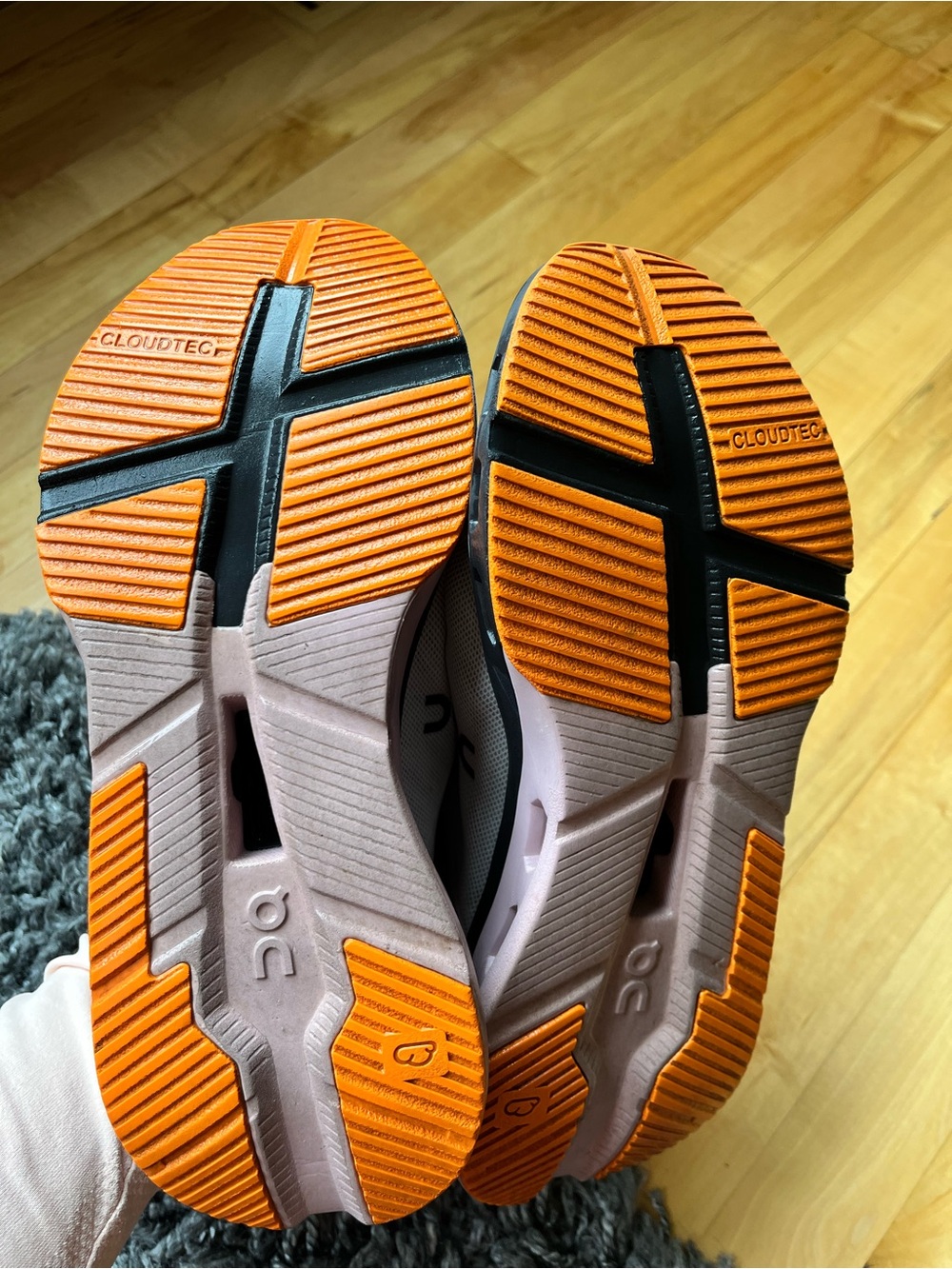 On Cloud Nova X Women's White Black Pink Orange Athletic Sneakers - Picture 5 of 6